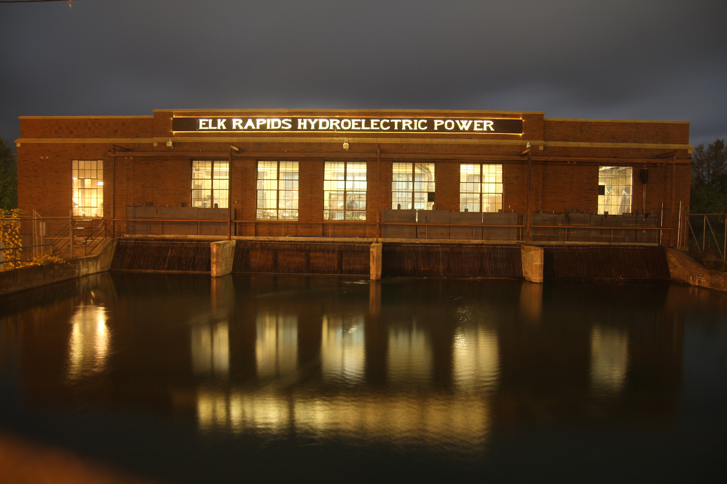 Elk Rapids Hydroelectric Sign