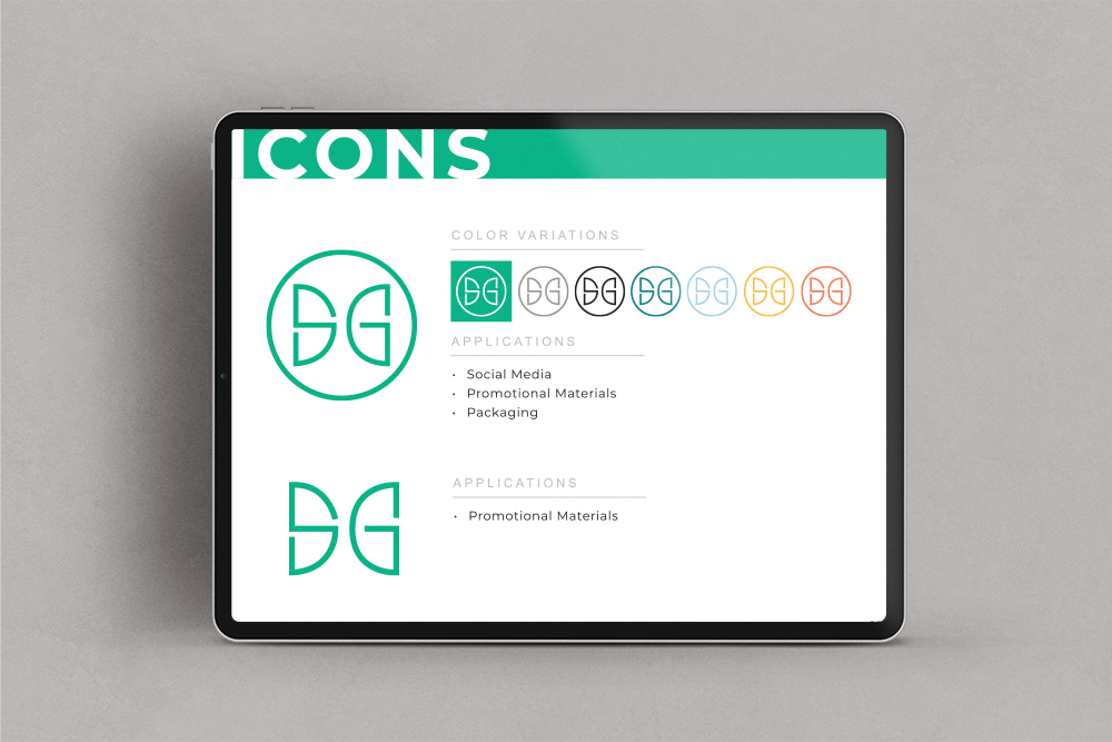 Solid Green Remedies Brand Book Icons Page