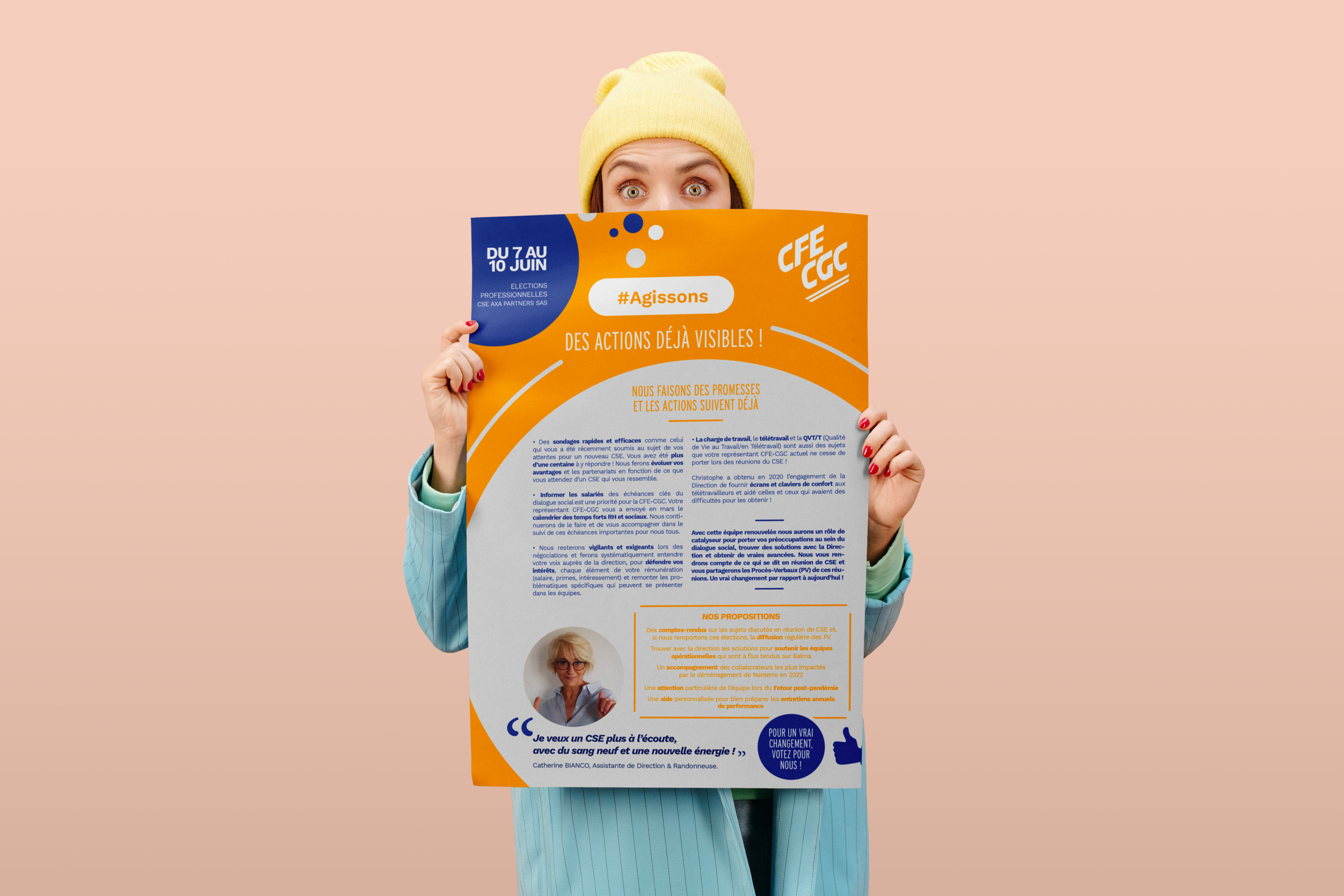Direction artistique d’un univers graphique propre pour campagne électorale réalisée en flyers et PDF interactif. - France - Art direction of a proper graphic universe for the electoral campaign made in both flyer and interactive PDF. - France -
