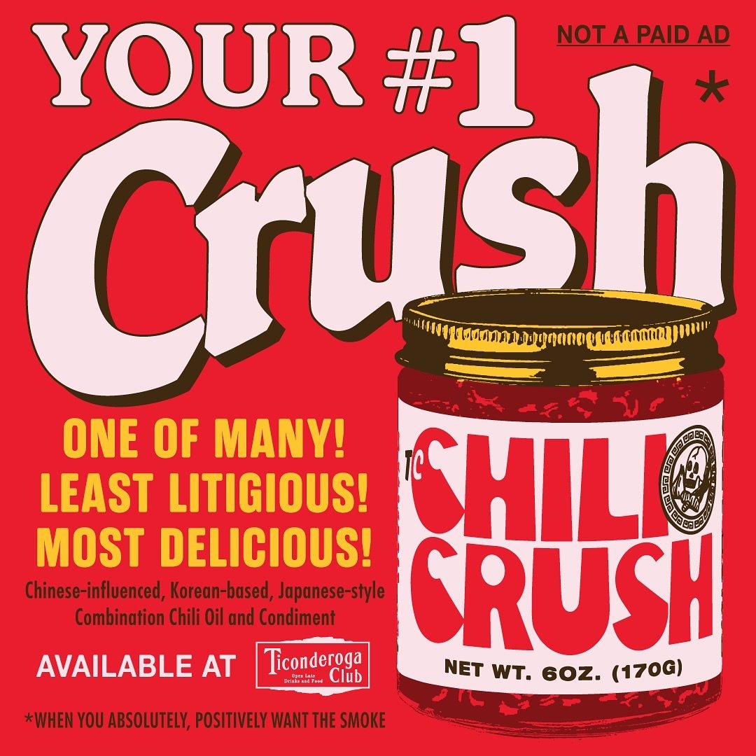 Felt cute, might get sued later ☠️ FRESH TC Chili Crush available at The Club this weekend. When you absolutely, positively want the smoke.