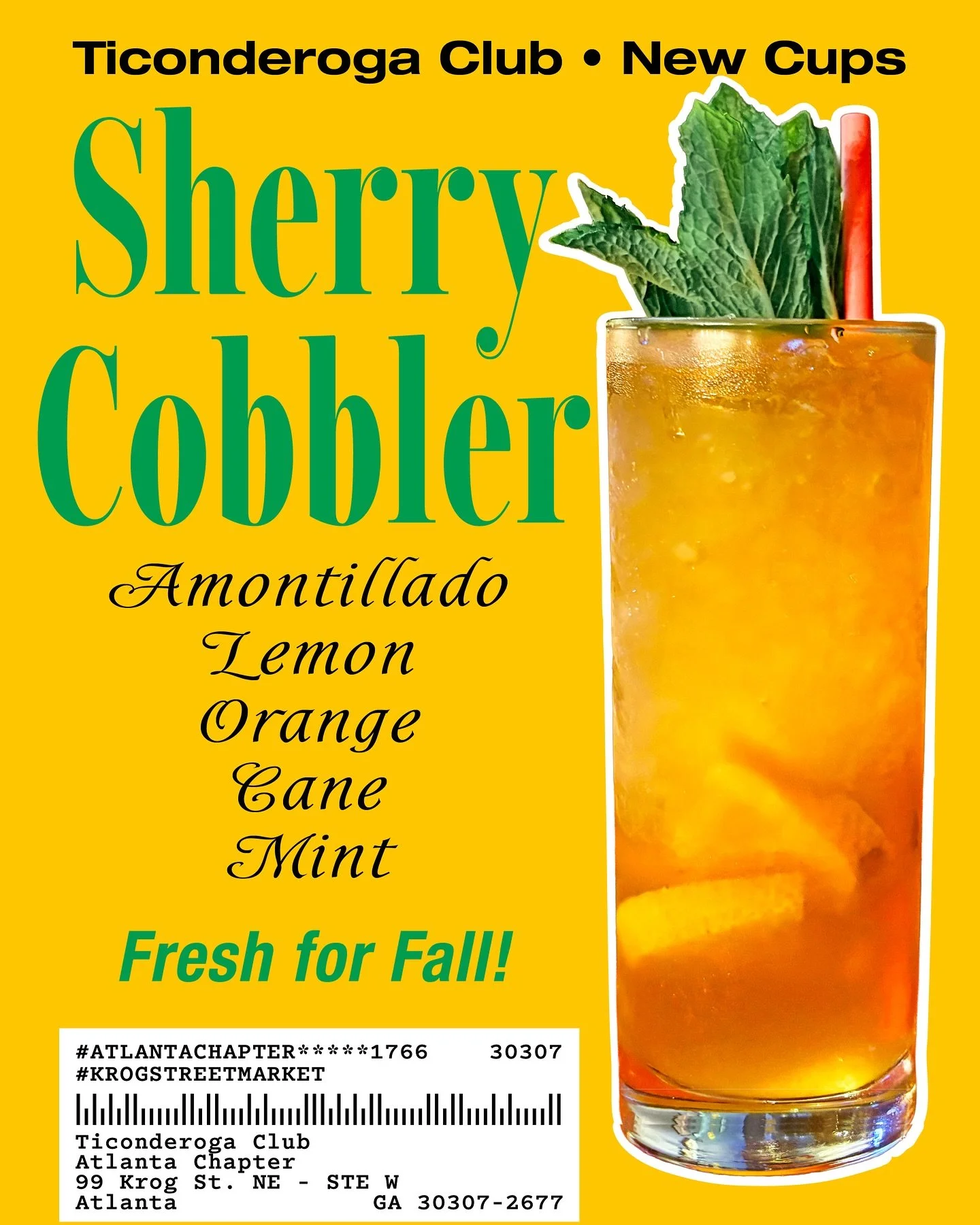 New Club cups for Fall?!!!! Say less! Ok! Twilight’s Delight and Sherry Cobbler on the menu now!