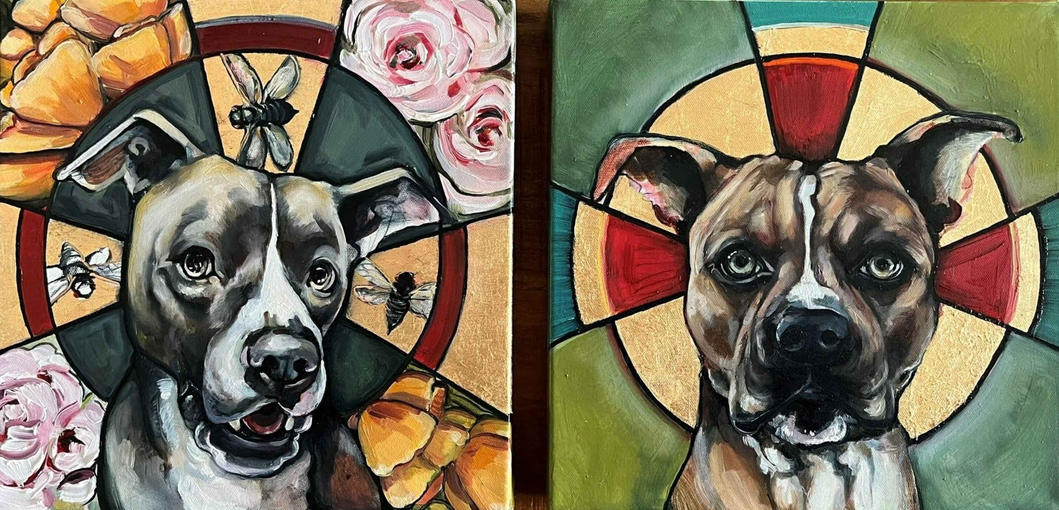 Tyson & Junior: San Diego Pups (diptych)