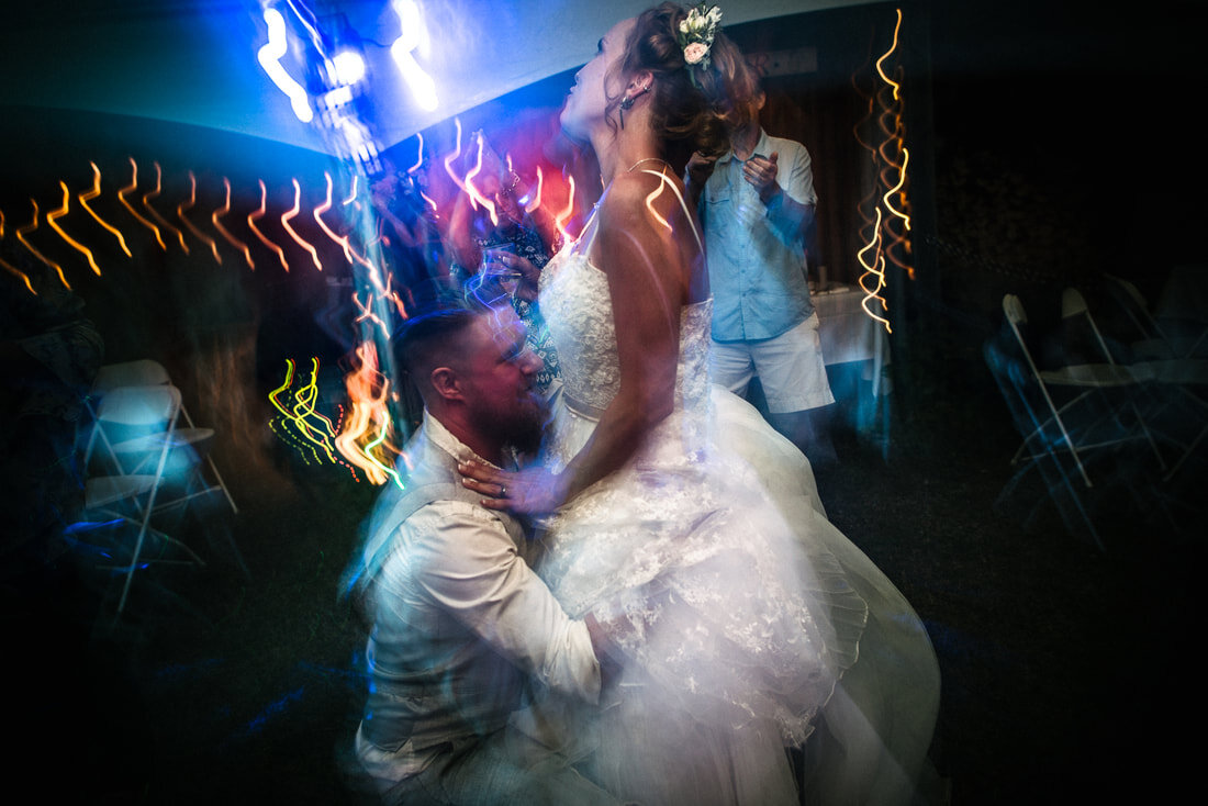bride and groom dancing provocatively in this outdoor wedding near Napanee