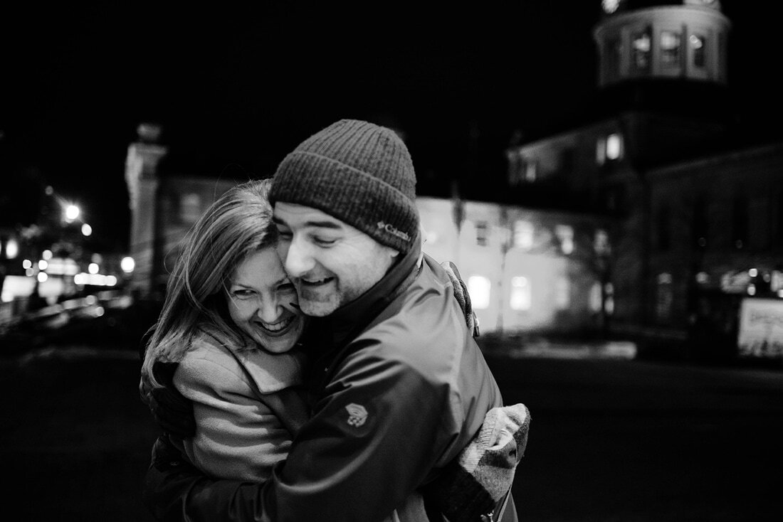  I had a cool night with this couple who won our second giveaway. I managed to take some photographs of them on a well-lit night in the city of Kingston. 