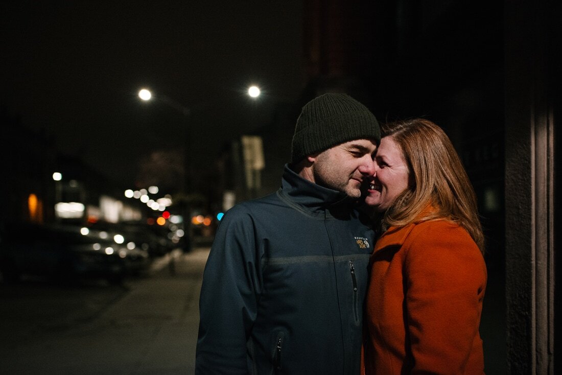  I had a cool night with this couple who won our second giveaway. I managed to take some photographs of them on a well-lit night in the city of Kingston. 