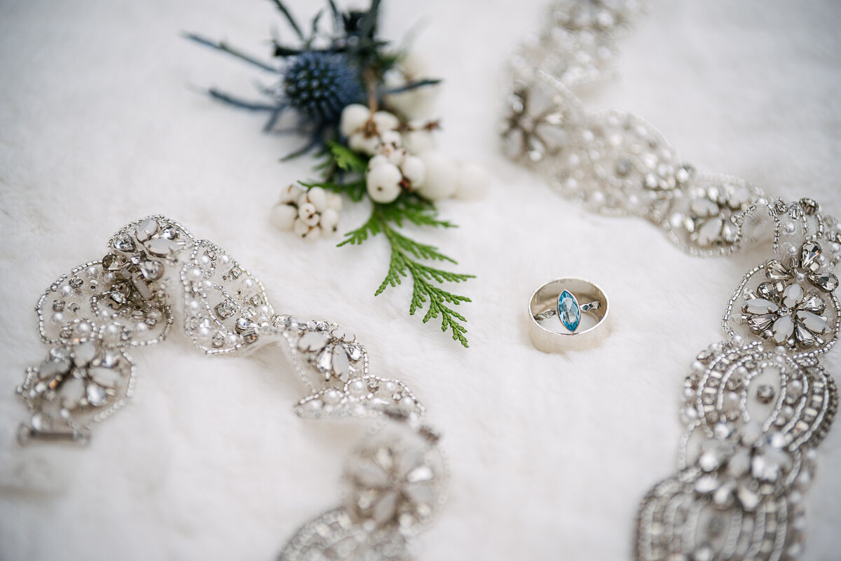 bridal accessories for winter wedding in kingston 