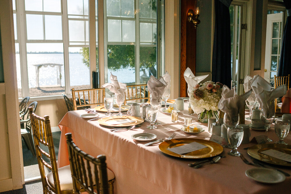 wedding reception table setting 