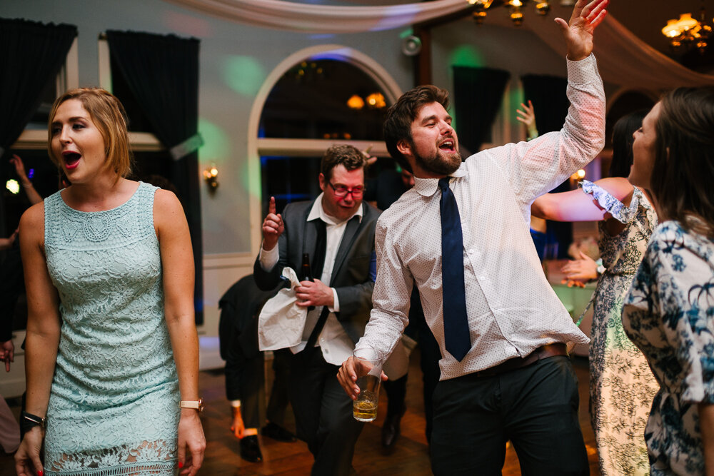 wedding reception at Isaiah Tubbs Resort guests enjoying the dance floor 