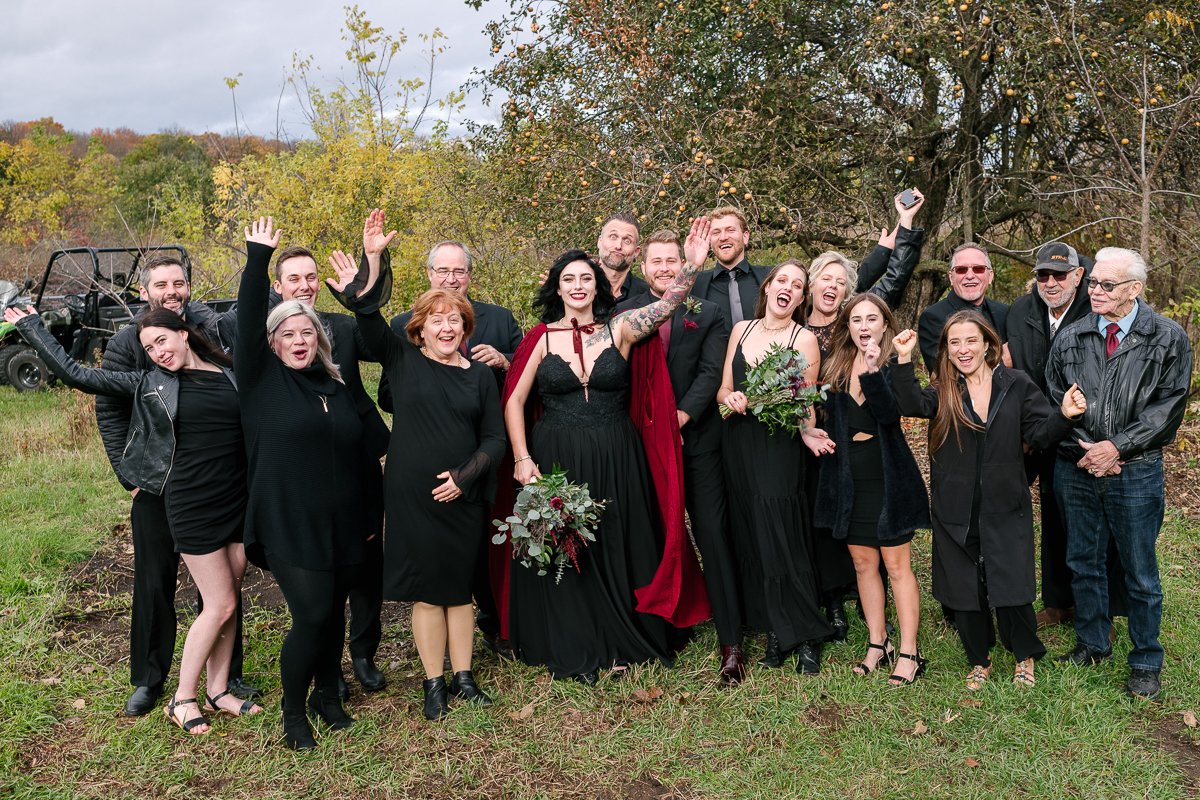 Gothic style wedding in black