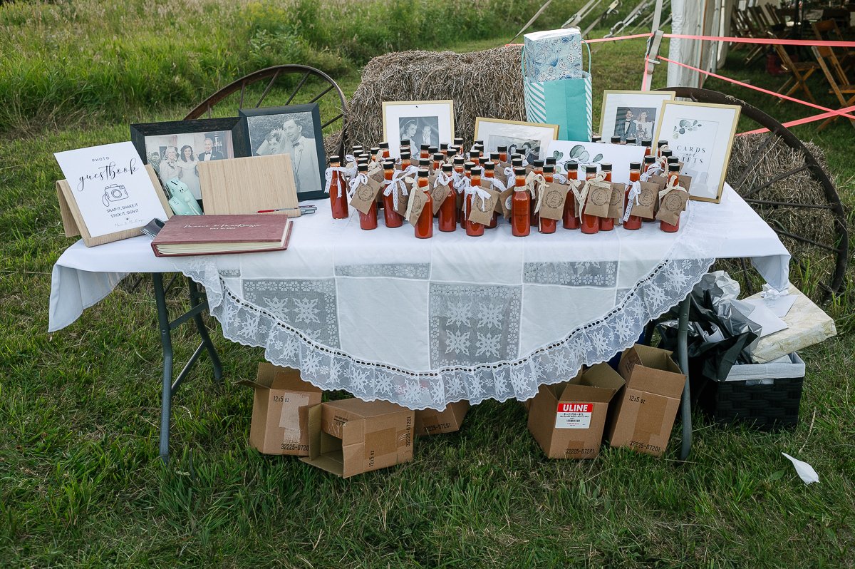 Hot sauce bottle return gifts in the wedding