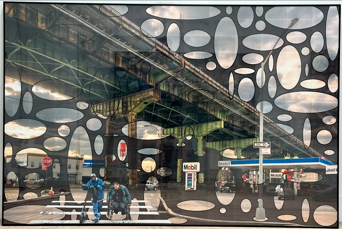 Stories tend to group themselves. Our work is to poke through and expose the details in order to understand the minutiae, the subtleties, and the characteristics of the humans and places we encounter along the way. 
‘Brooklyn Overpass’ b