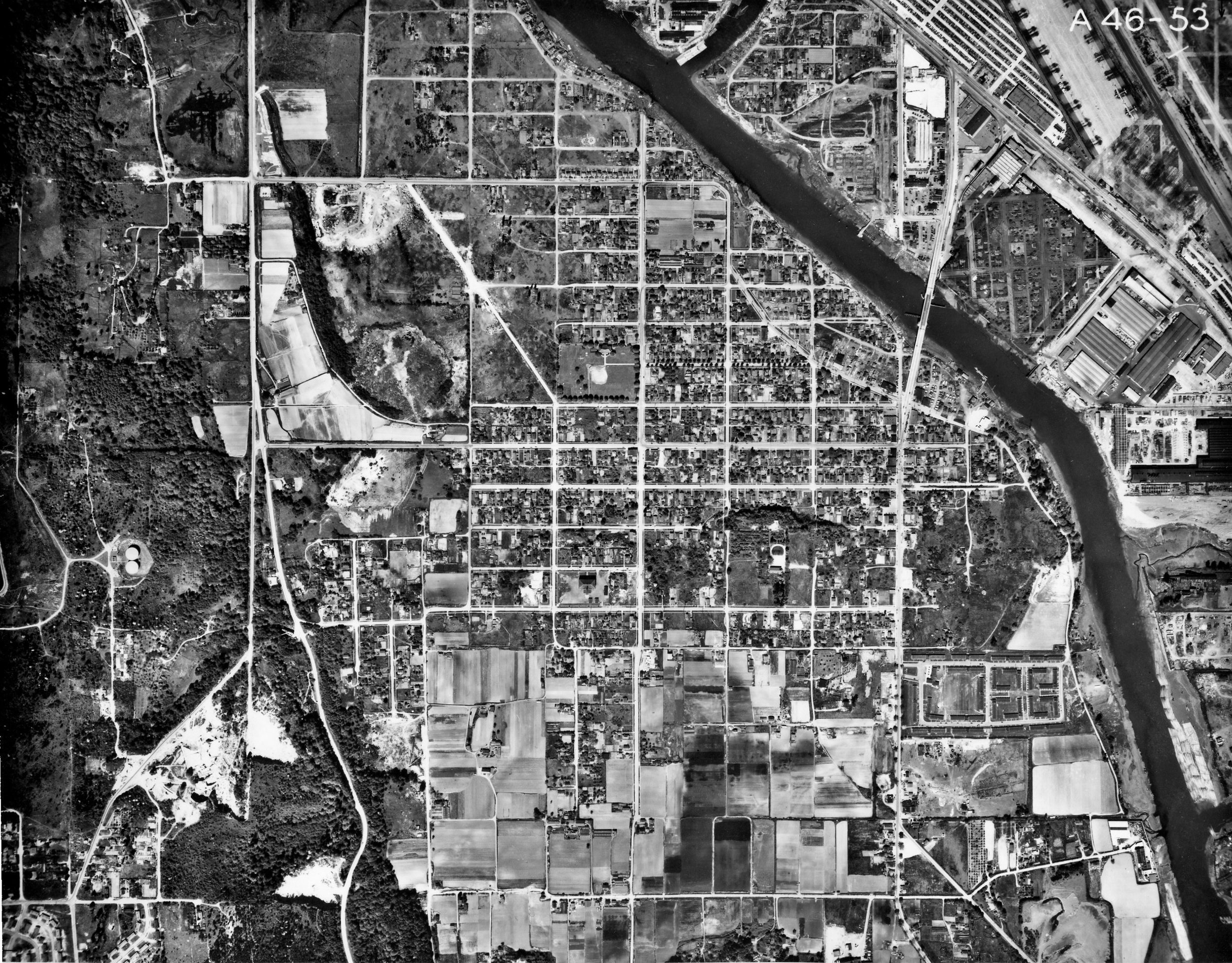1946 Aerial Image of South Park