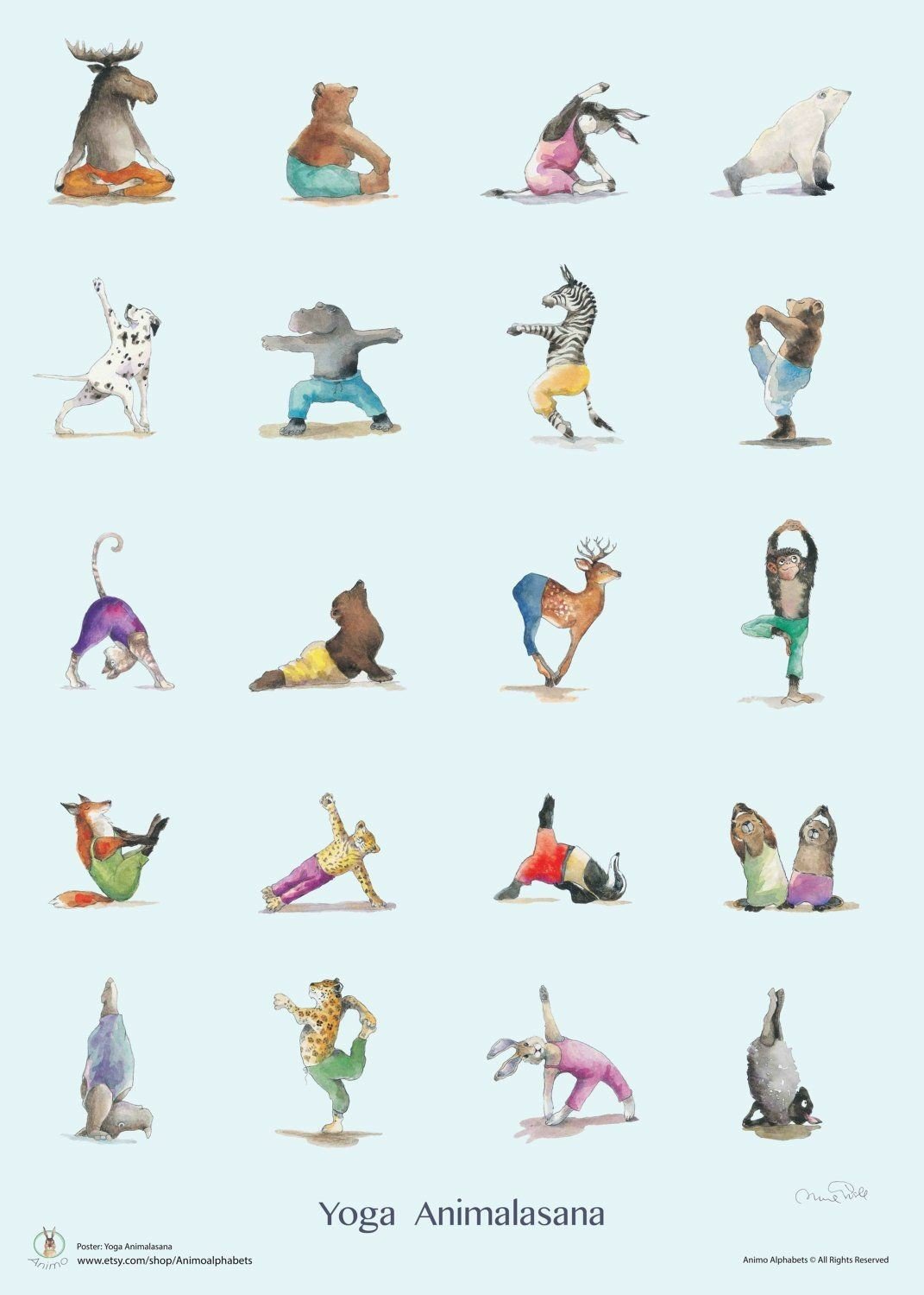 Free Printable Yoga Poses Charts With Names [Beginners 2 Or 3] PDF