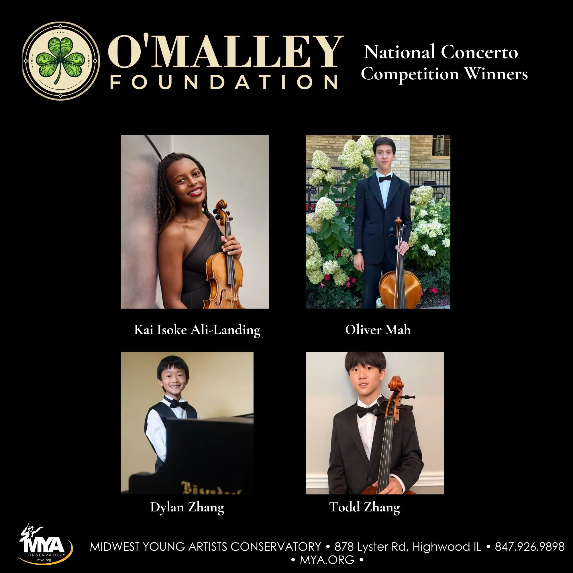 Winners Announced at O’Malley Foundation Concerto Competition 