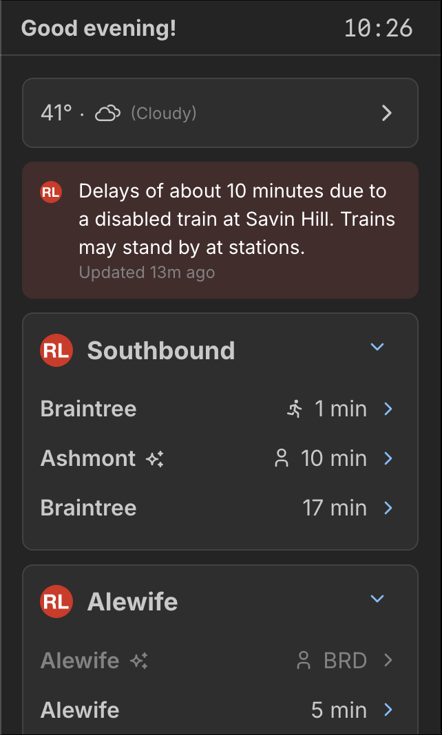  And as luck would have it when writing this page, an alert showed up. This is how it looks - the arrow indicating there’s a page behind the alert is hidden (but the entire alert box remains clickable), and how long ago the alert was updated is also 