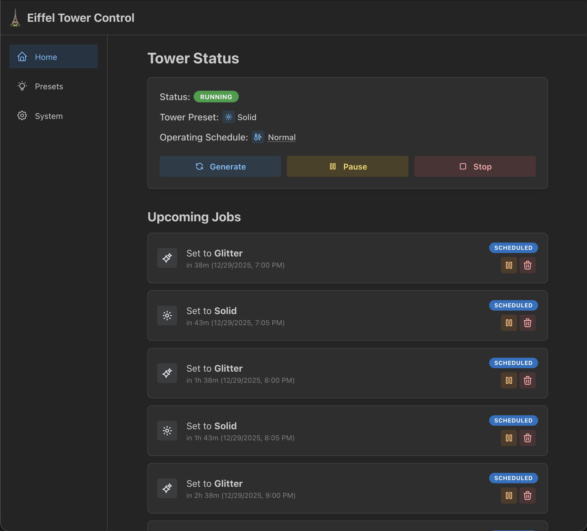  Let’s start with the homepage of the UI. It’s made in React with Mantine as the component layer. In fact - the frontend was mostly coded by AI, mostly because I did the backend by hand and I’ve coded enough frontends for the year. It’s not public, i