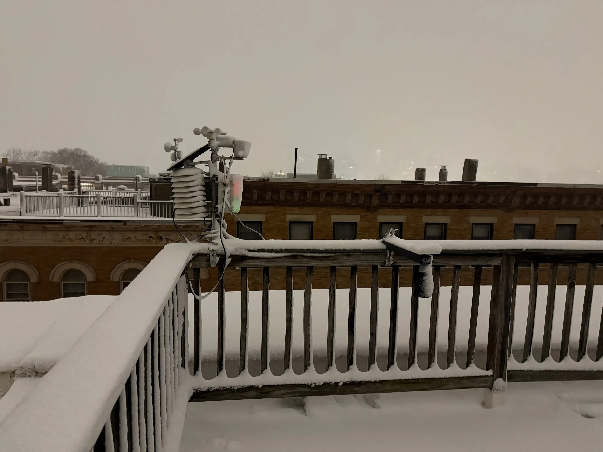  To round us off, here’s Beacon Hill Weather out during the February 2026 blizzard we had in Boston. The station kept on going like nothing was happening. The snow depth sensor got moved for this storm as certain areas on the roof have maximum snow t