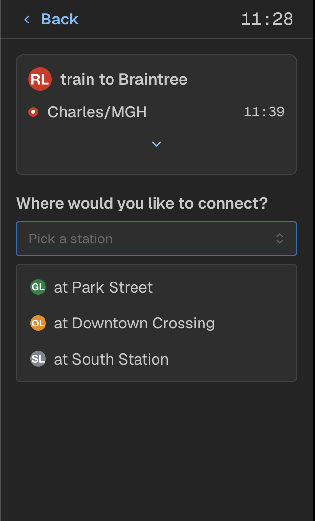  Alright, now let’s get into the meat and potatoes of why this screen exists: the connections. It starts with a form the screen wants you to fill out, so let’s go through it together! First, where would I like to connect? I’ve got three options for t