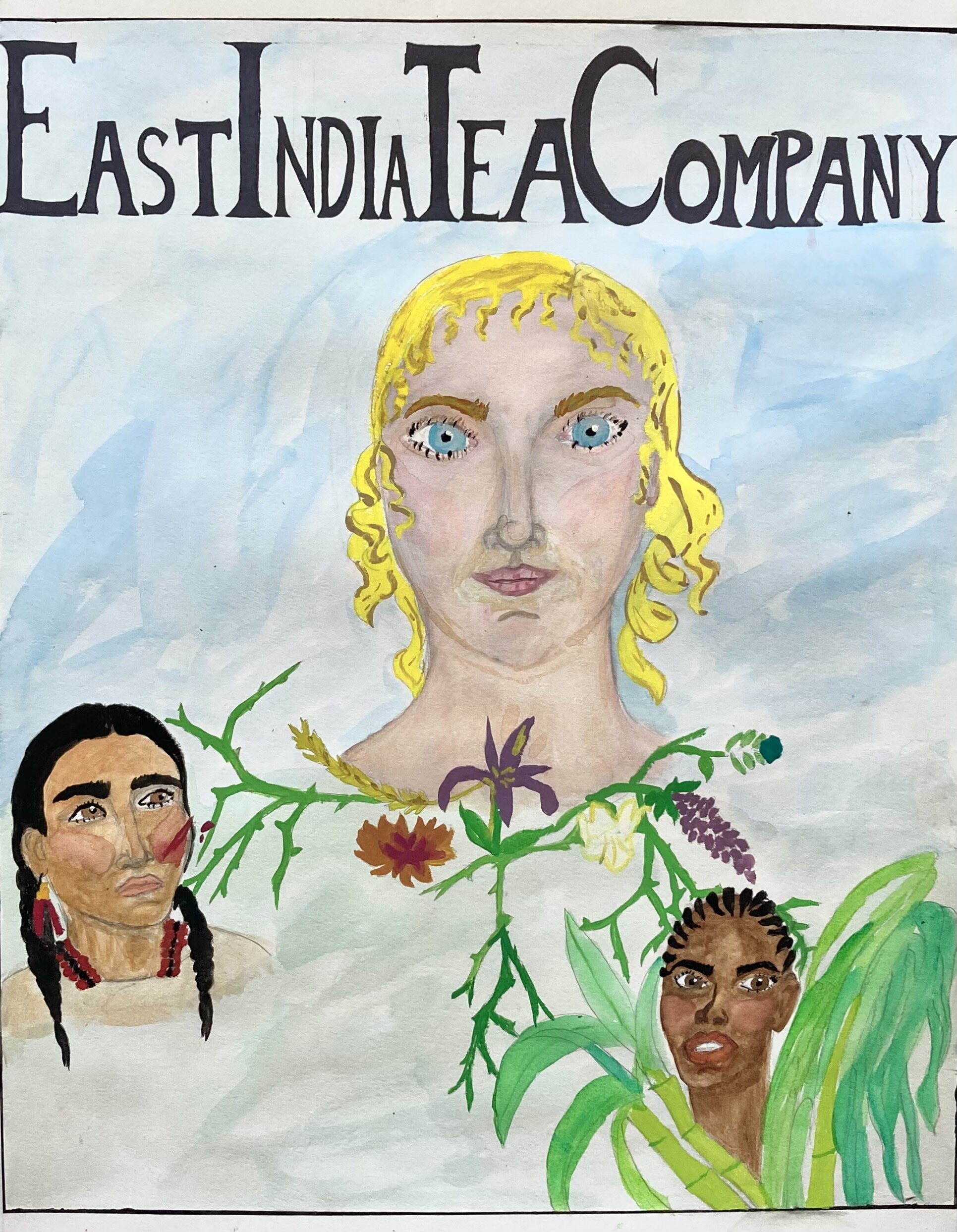 Isa Rosario-Blake, Continuity part II, gouache, watercolor, pencil, pen, 24x18,” 2020.