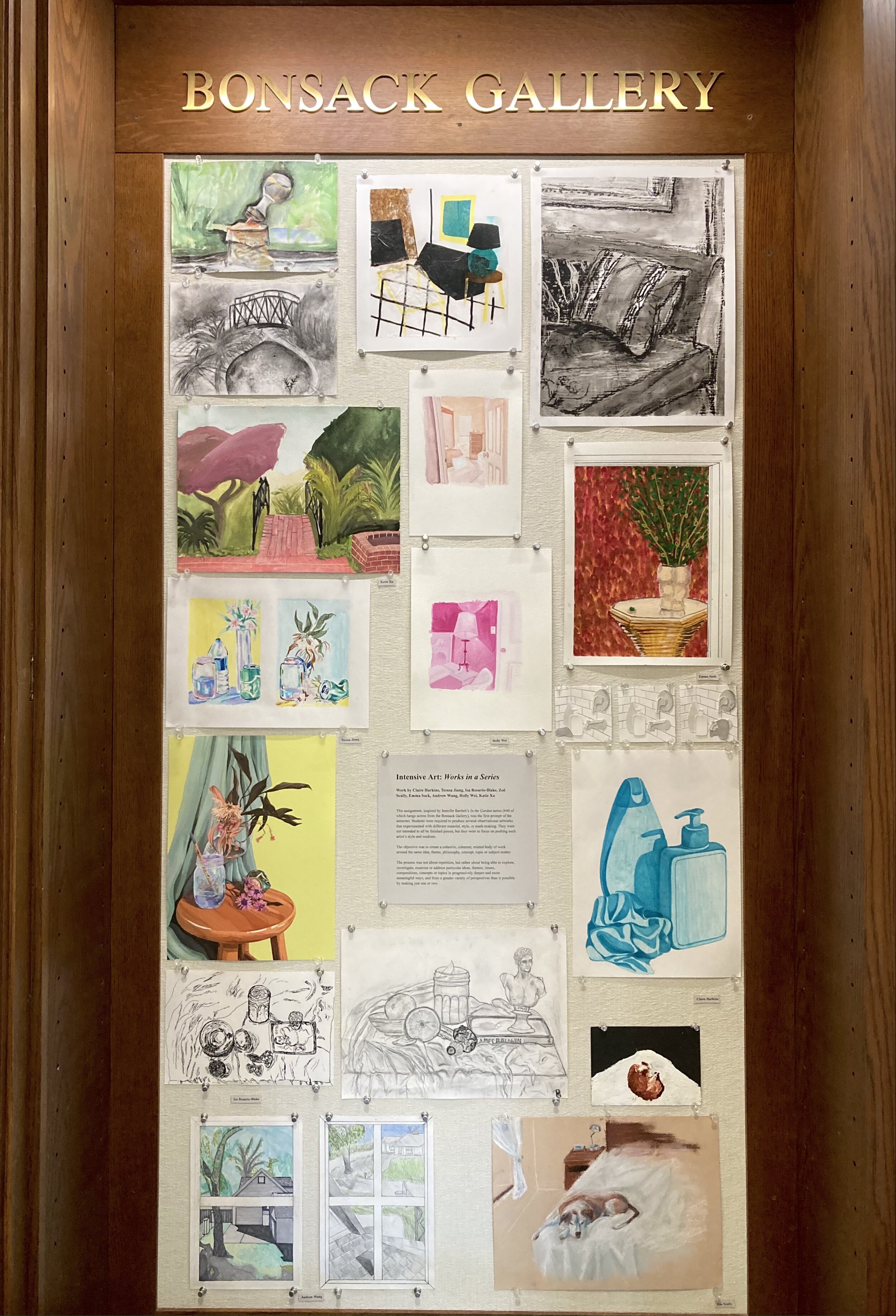Intensive Art: Works in a Series (Work by Claire Harkins, Teresa Jiang, Isa Rosario-Blake, Zoë Scully, Emma Sock, Andrew Wang, Holly Wei, Katie Xu)