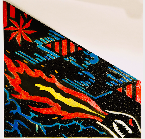  Andrew Wang, T echnical Malfunction , Spray paint and acrylic on sheet metal, 2020.  