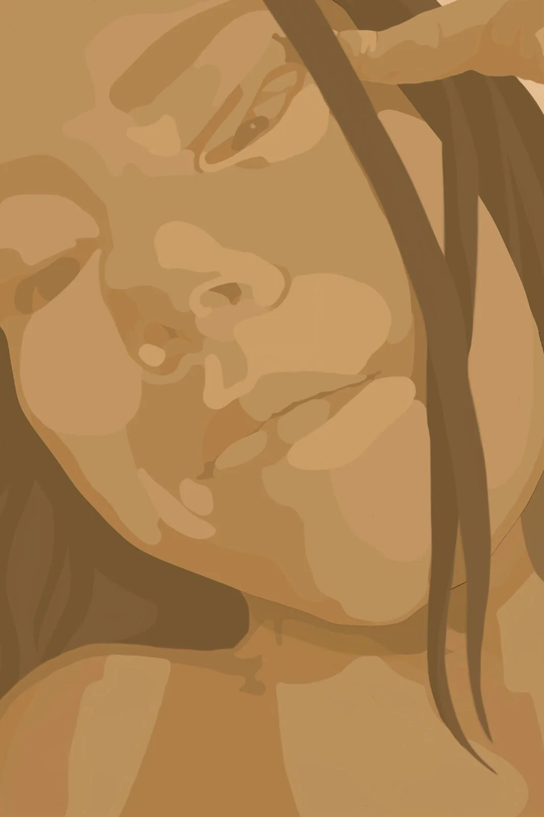  Holly Wei,  Don’t Flinch , 2021, Digital Drawing  