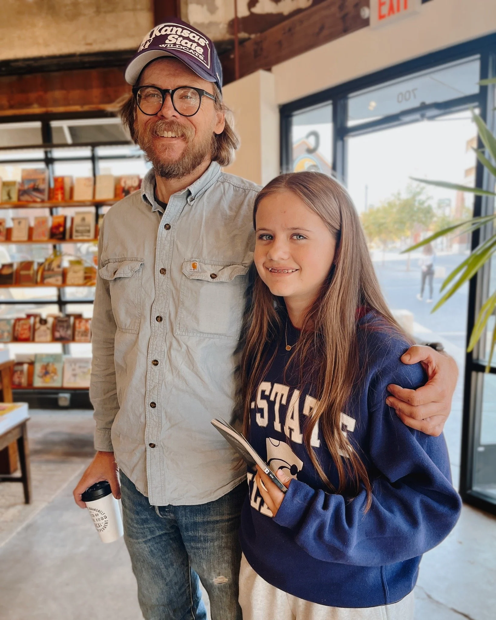 Some stops on a road trip are about the destination. Some are about the memories.✨

Brent and his daughter, Kansas, took a dad-daughter road trip through NE Kansas and made sure The Dusty Bookshelf was on their route. Brent worked here in the '90s wh