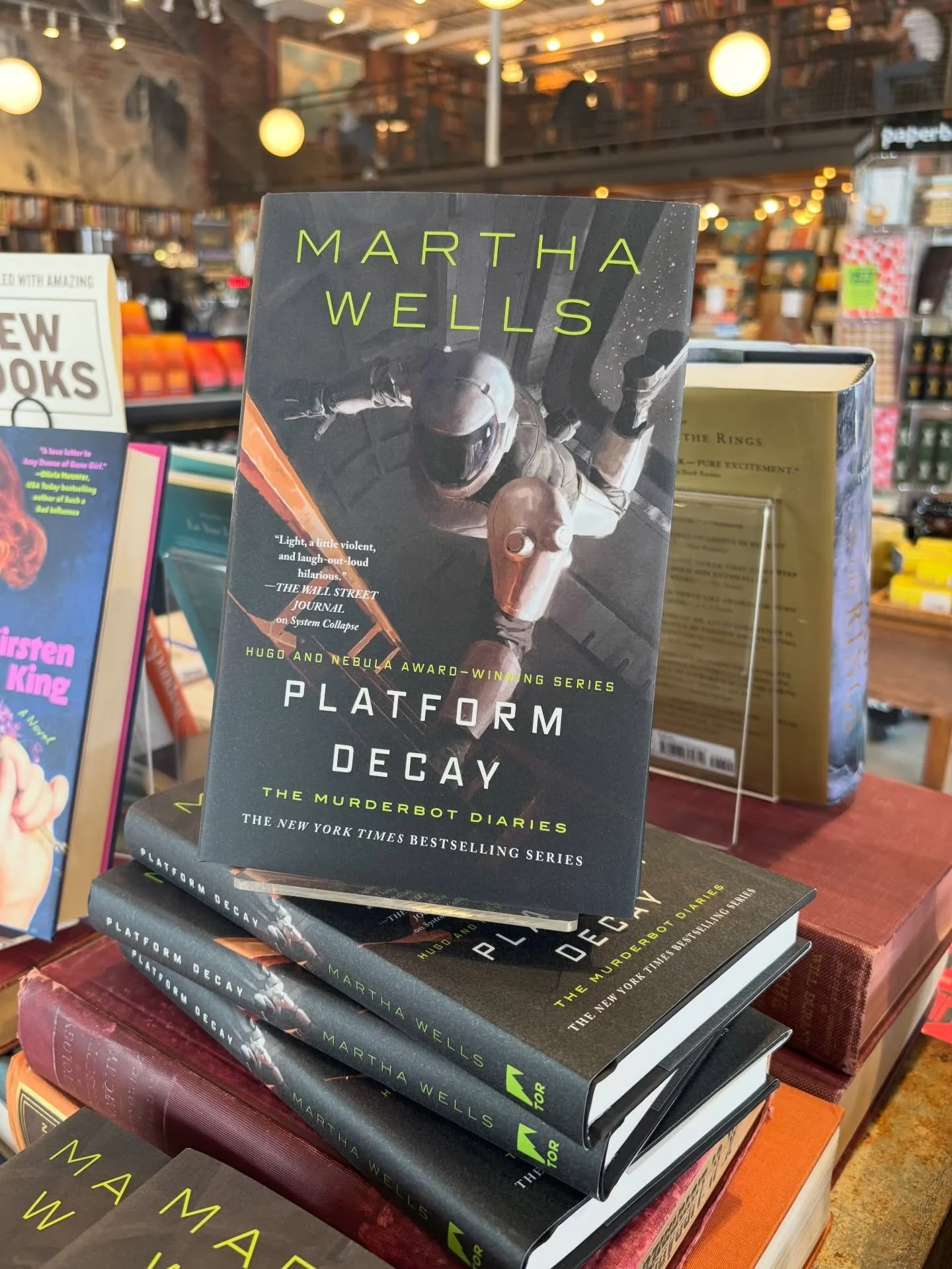 Murderbot is back! He&rsquo;s still protecting humans he doesn&rsquo;t like, but this time it&rsquo;s worse &mdash; now there are kids. 🤦&zwj;♂️ Martha Wells&rsquo; brand new addition to the Murdebort Diaries is in stock and ready for you to pick up