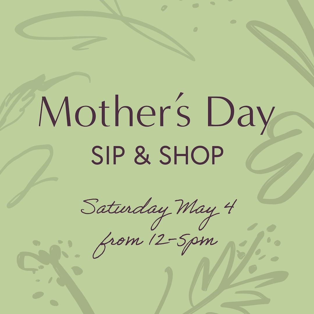 Mark your calendars! 🗓 Our spring Sip &amp; Shop featuring local makers and artisans is the PERFECT way to spend a little quality time with your mom while you enjoy some Rusty Nail wine and browse our vendor booths! You could also come alone and fin