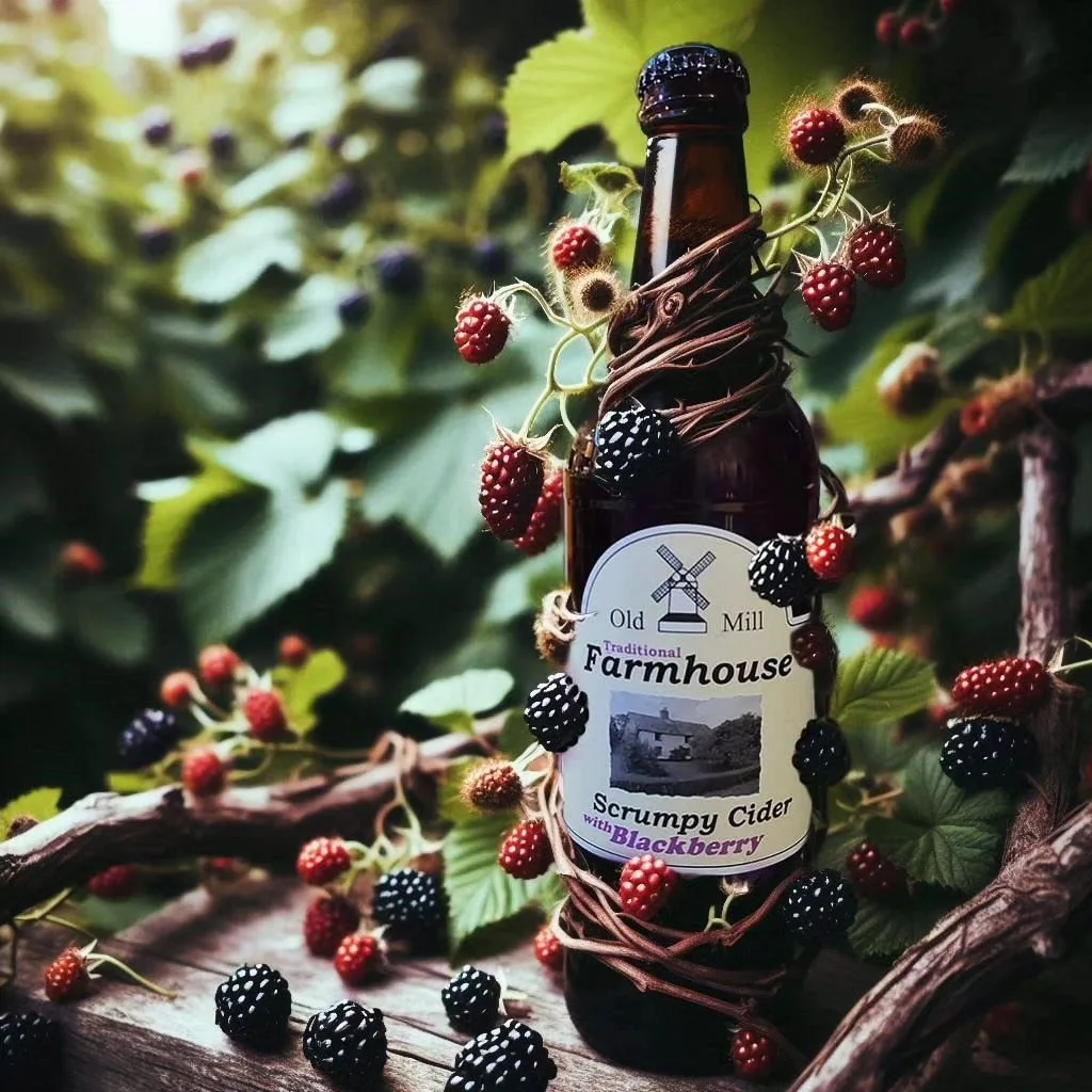 Farmhouse Scrumpy Blackberry, Rich Berry Flavor and Aroma.
#cider #newzealand #blackberries #thatshowilikeit #oldmillcider #scrumpy