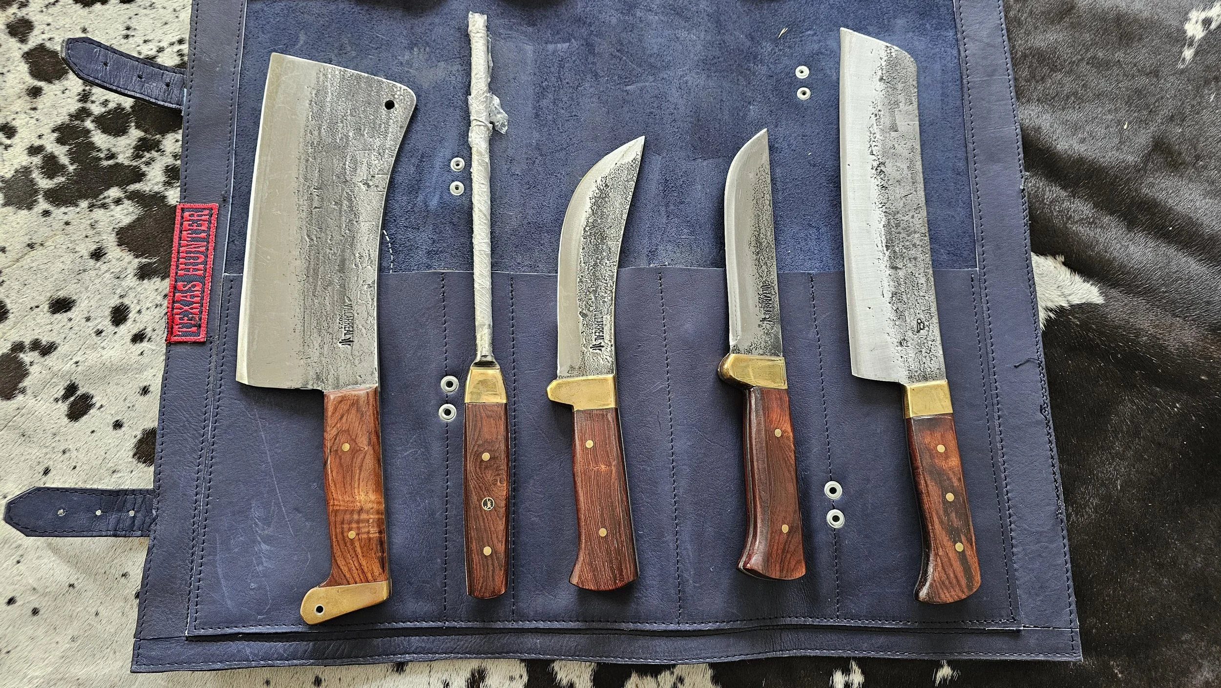 Brass 4-Knife Hunting Set