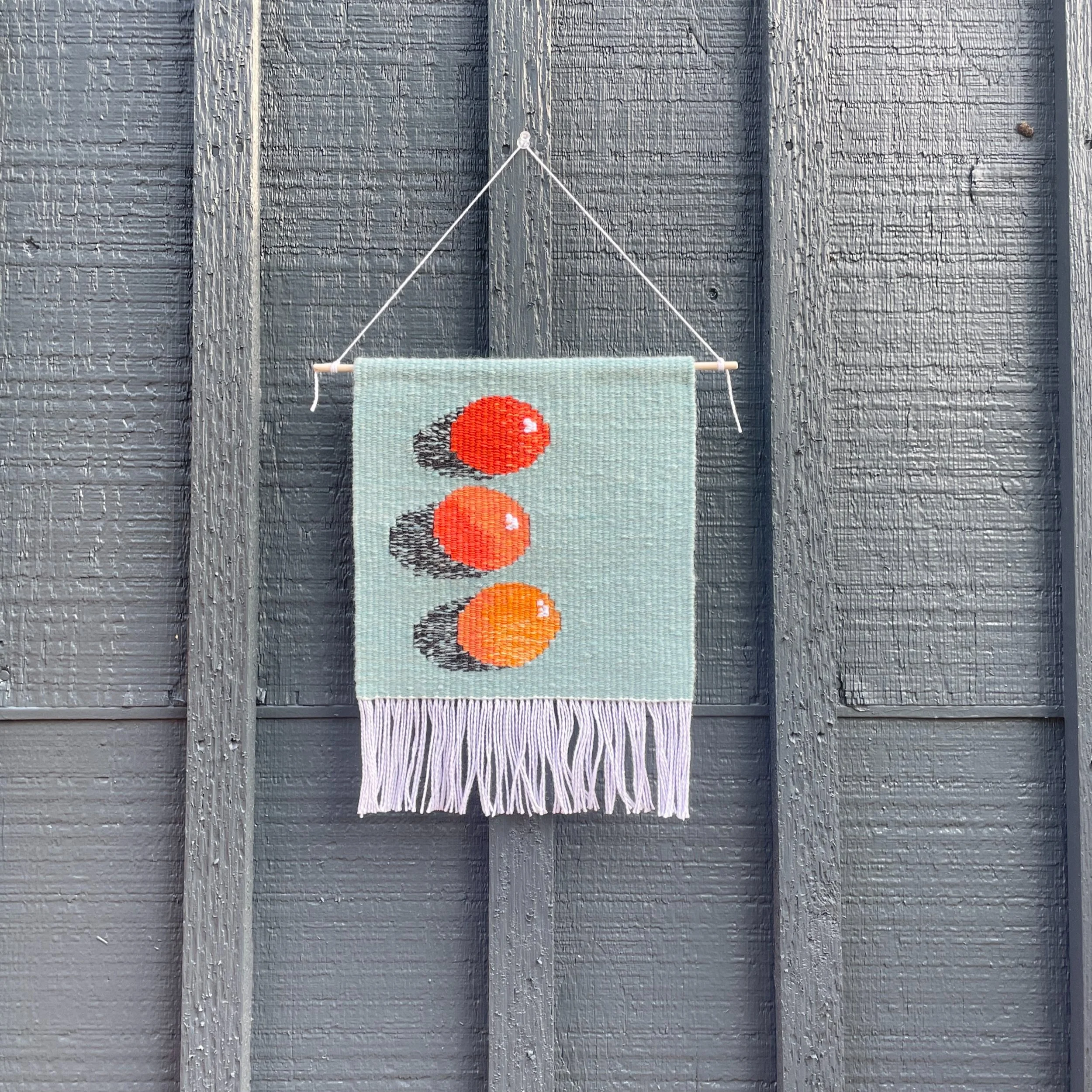 Woven tapestry gemstones carnelian