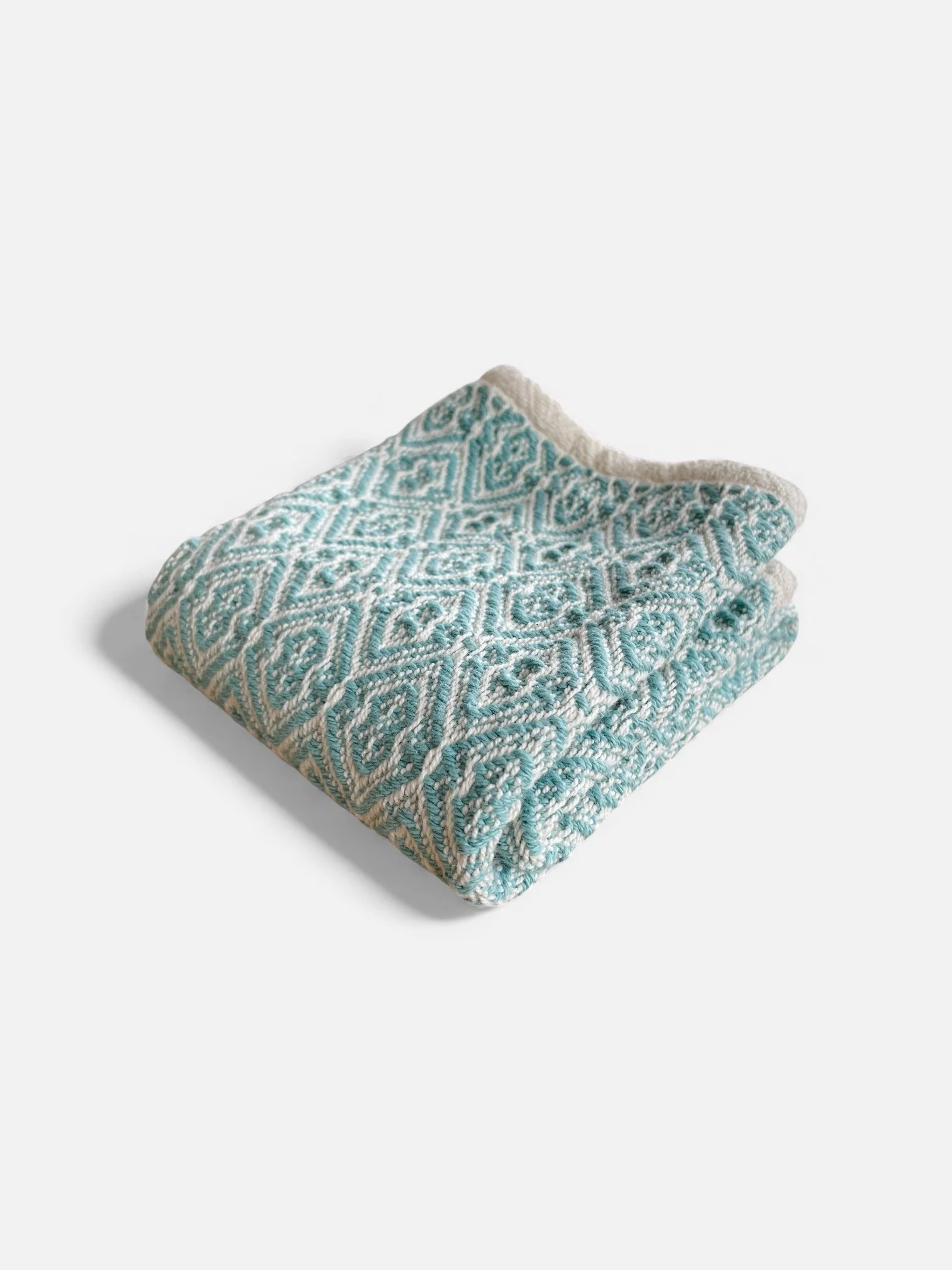 Cotton Hand Towel in Aqua