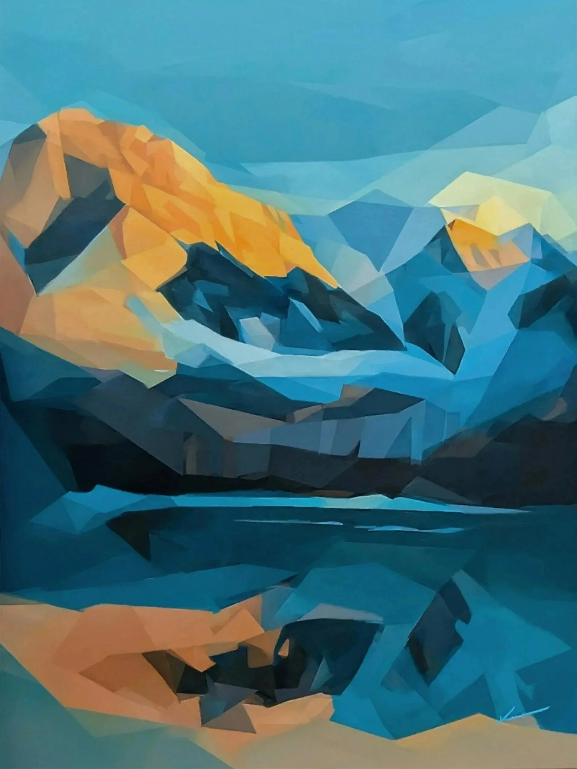 "Together Under Gilded Light" 36 x 48 Commission SOLD