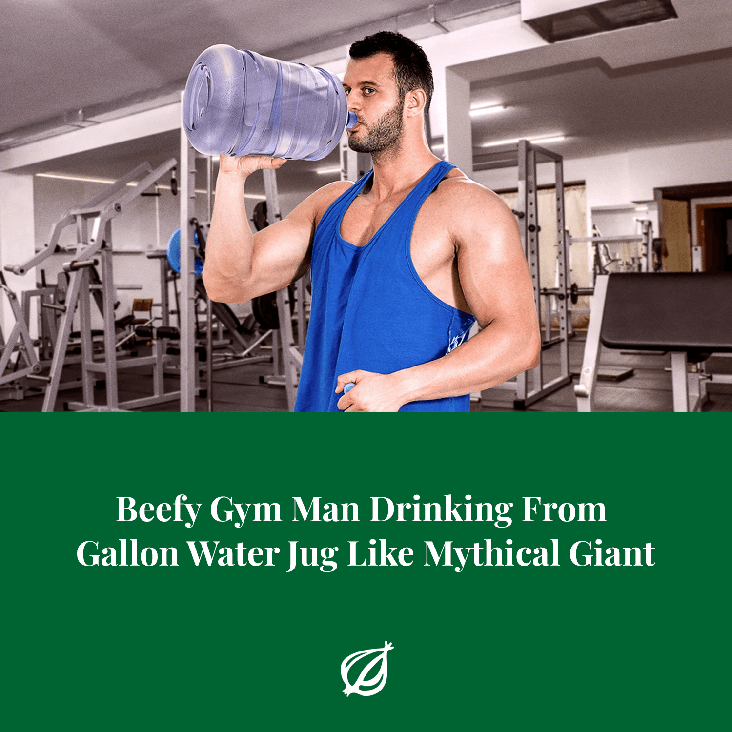 Beefy Gym Man Drinking From Gallon Water Jug Like Mythical Giant