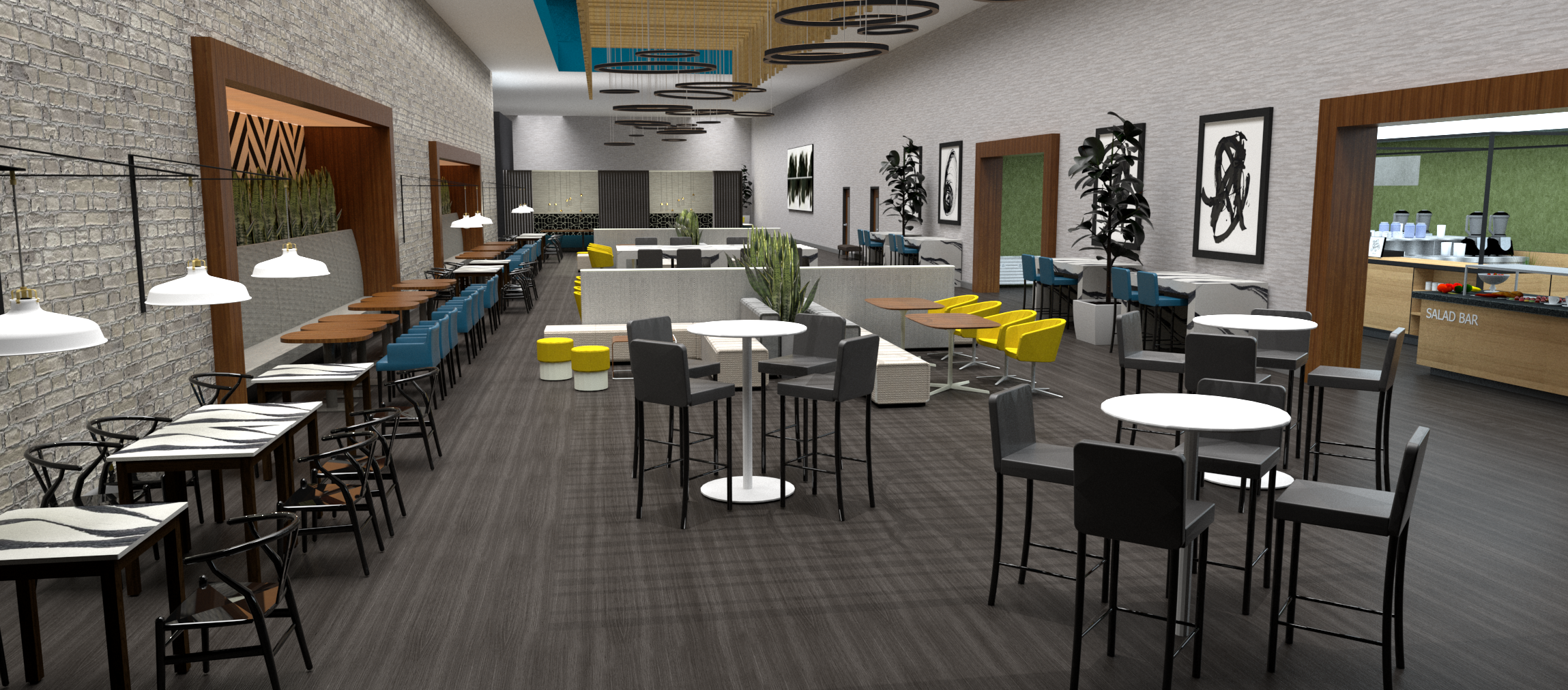3D Rendering of The Modern Cafe