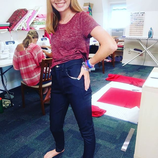 So nevermind that it's October and I'm just posting about how amazing our teen camp girls were! Can't even discribe how fun, productive and creative these girls were! They made such beautiful pieces, including these jeans!! What are the girls going t