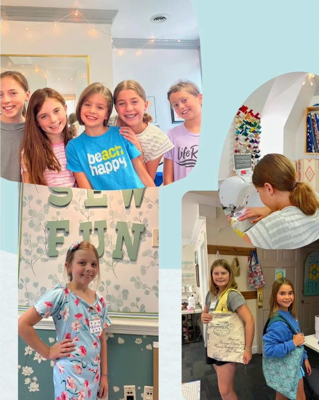 Lots of summer fun!! Sewfun camp is well underway and there have been so many wonderful pieces made this week. Stay tuned for fashion show highlights!