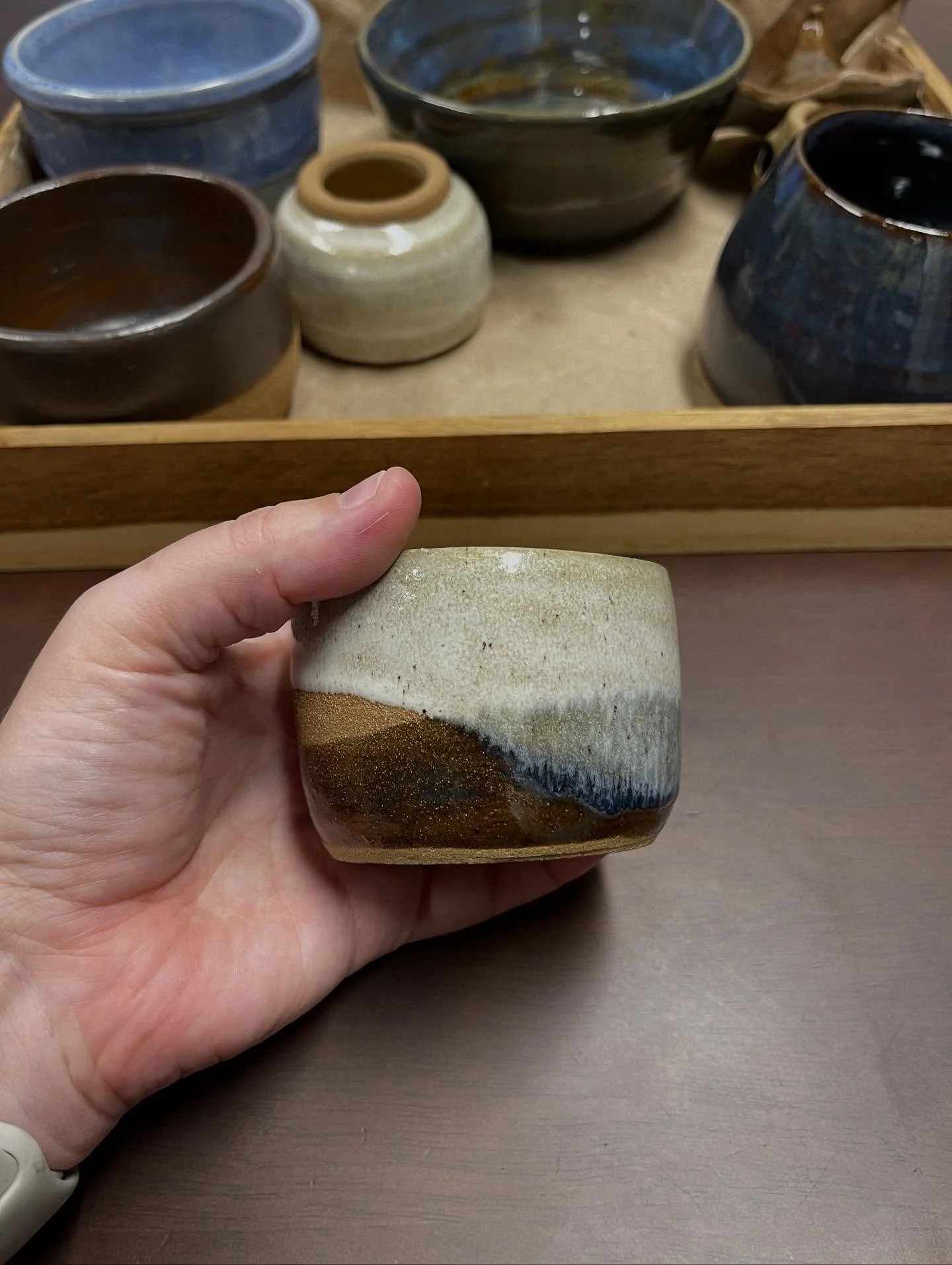 My first batch of pottery. The process is long and there&rsquo;s many steps, but I&rsquo;m addicted. I just put another batch in the kiln yesterday and can&rsquo;t wait to see how they all turn out!