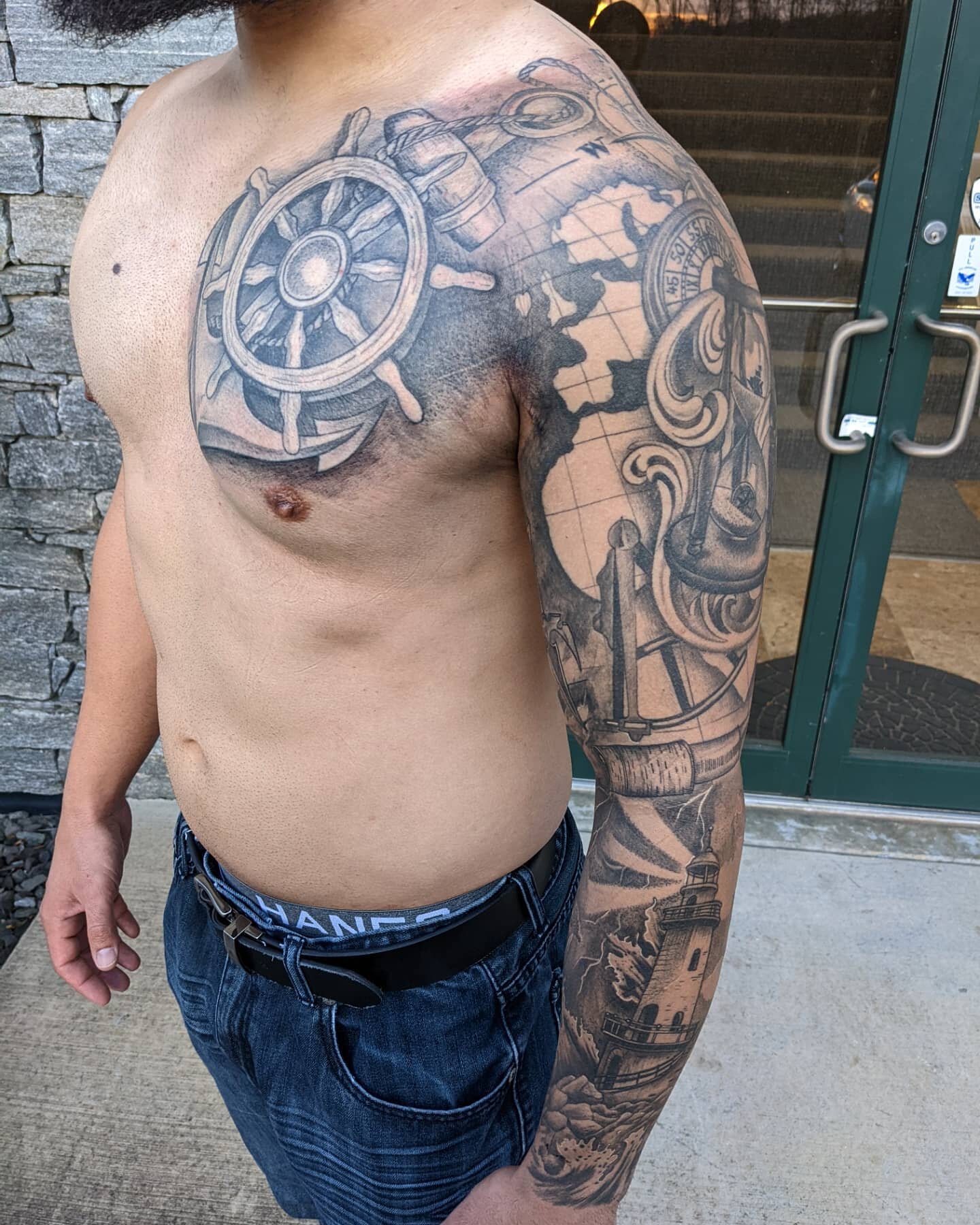 🌊⛵🌩️☀️,⚓Nautical theme done on @brianjr87_