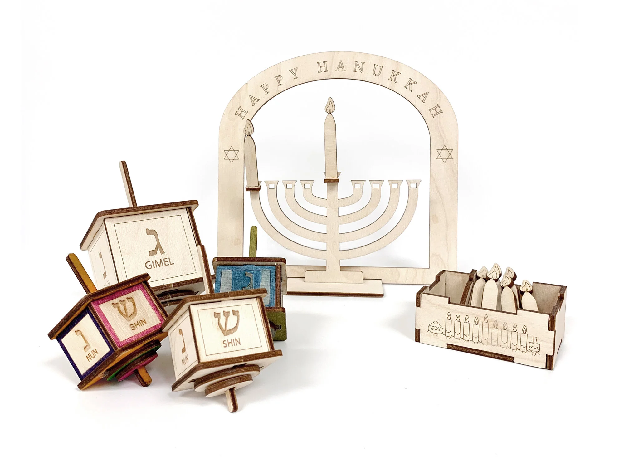 DIY Wooden Menorah Kit for children — scienceSeeds