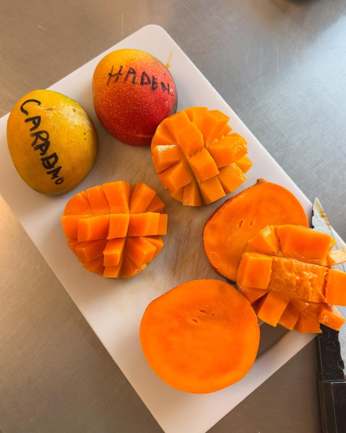 ✨🥭 MANGO SEASON IS HERE — mahalo to the Suiso ‘ohana @makahamangoes for dropping off some Mapulehu, Haden, and Carabao for us to sampo.
We hope everyone had a great Mothers Day weekend :) we’ll be back in the kitchen tomorrow to r
