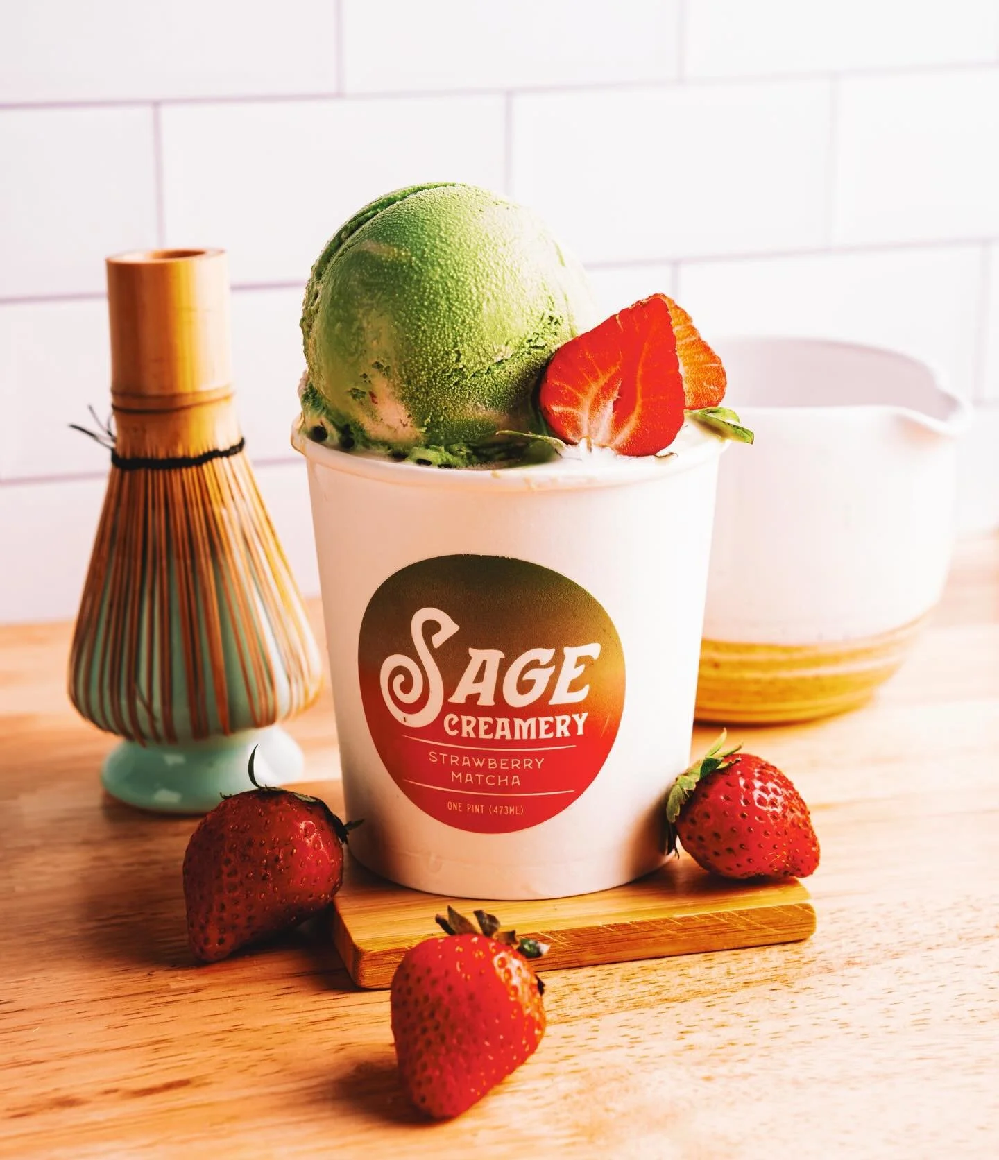 🍓 🍵 STRAWBERRY MATCHA ICE CREAM IS BACK! ~ a classic combo/swirl of kagoshima matcha green tea &amp; sweet strawberry ice creams :)

Swing by the shop to snag a scoop or pint!

Have you tried our Strawberry Matcha Ice Cream?