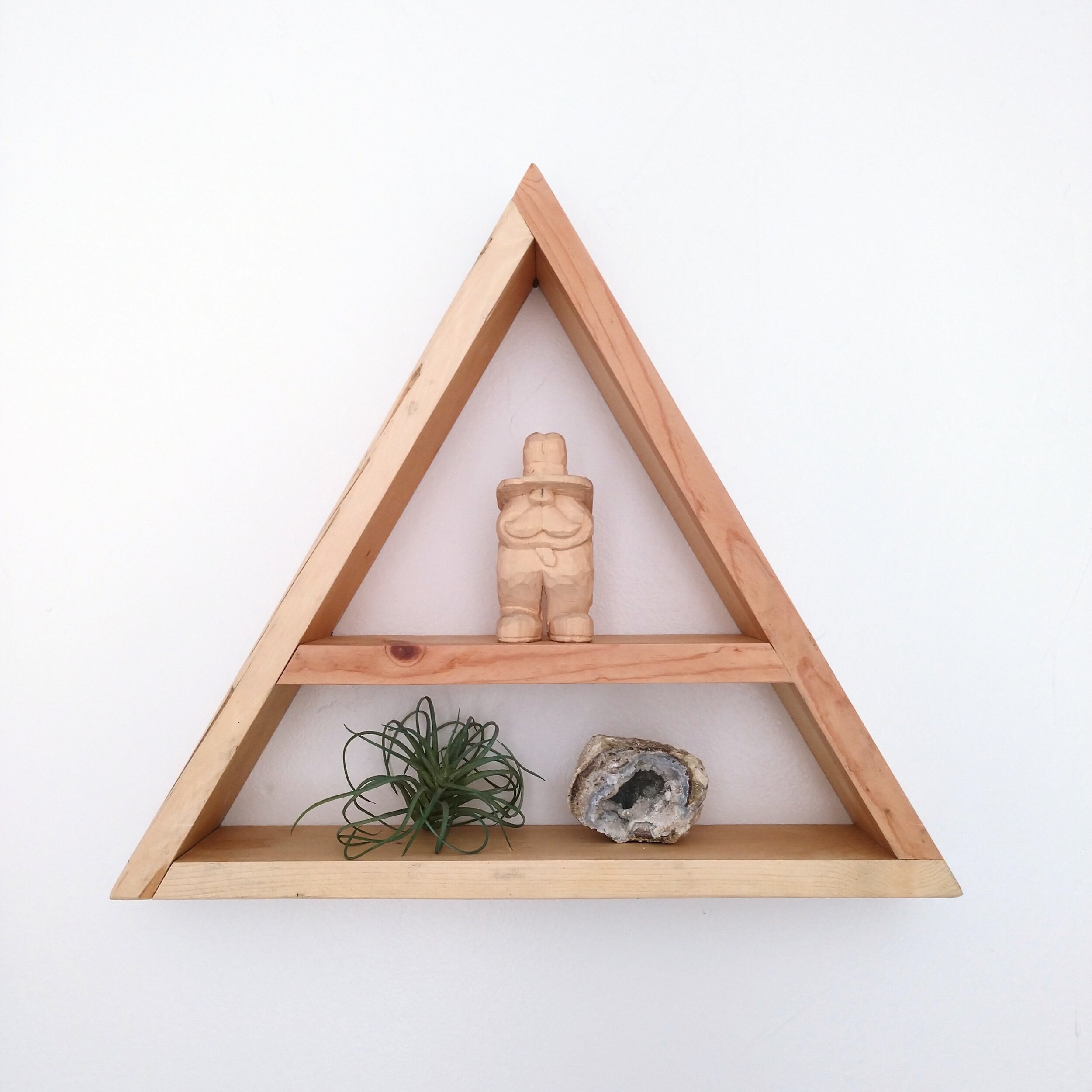 Wood Grain Triangle with 2nd shelf