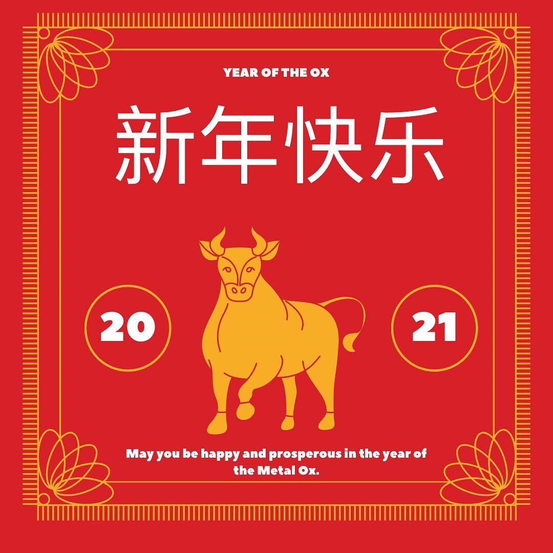 中国朋友新年快乐! 好运，健康和幸福 🐂 

#ChineseNewYear #LunarNewYear #LunarNewYear2021 #新年快乐 #新年快乐2021 #yearoftheox #metalox