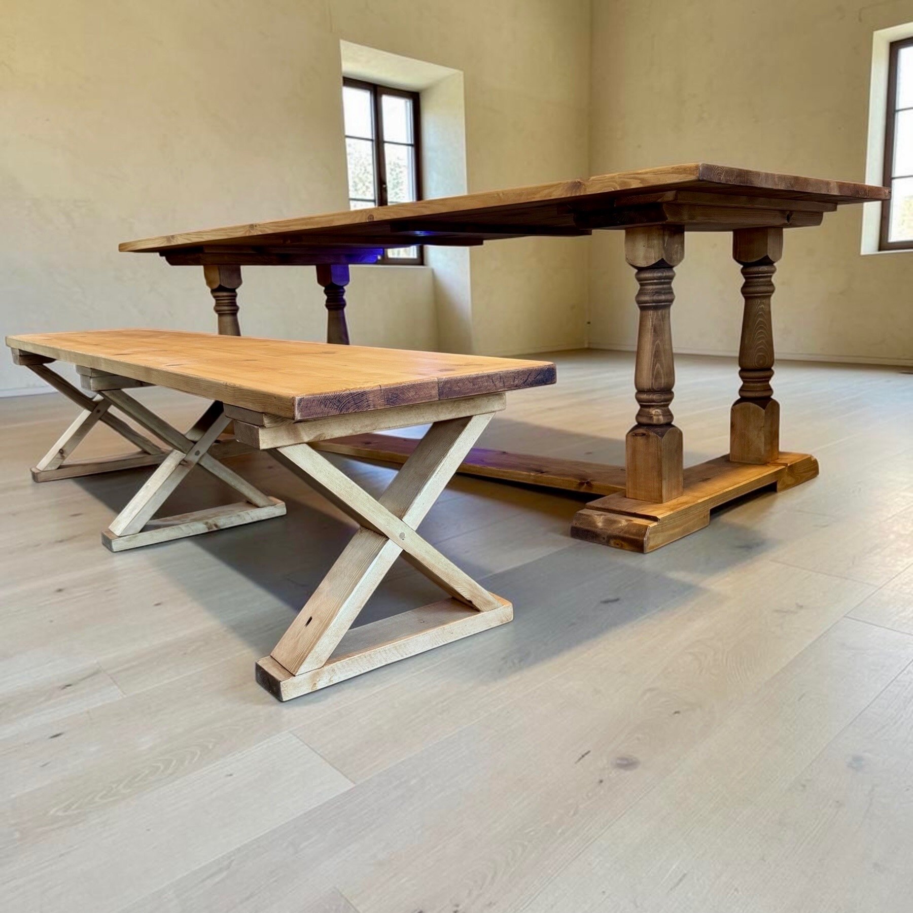 Dining Table Bench Refectory