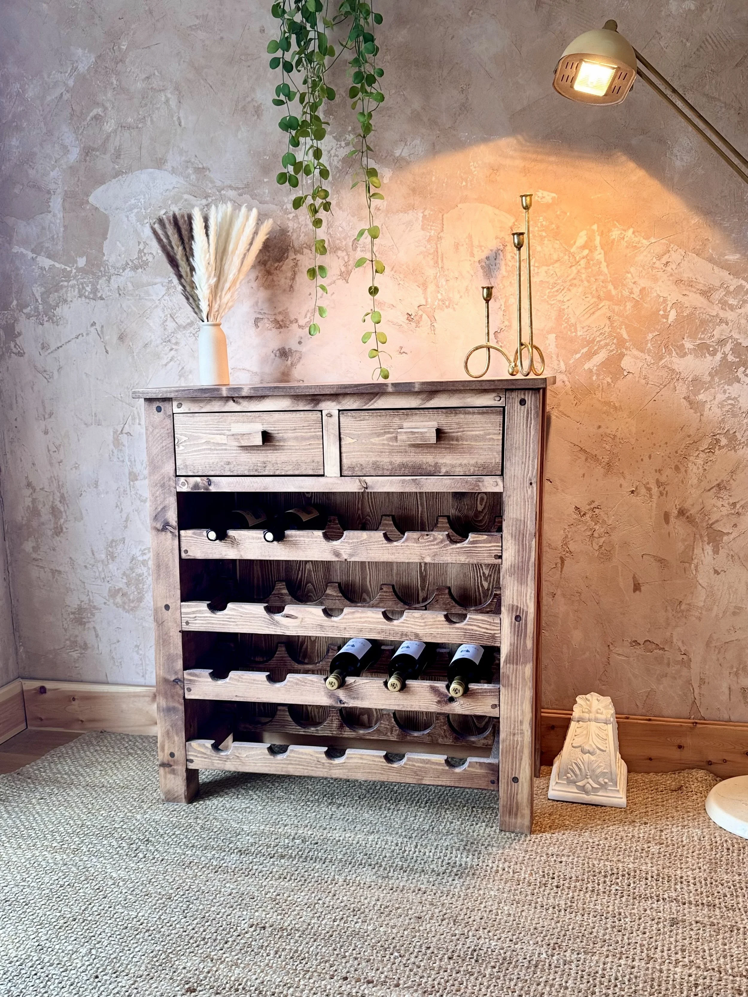 Wine Rack with Drawers