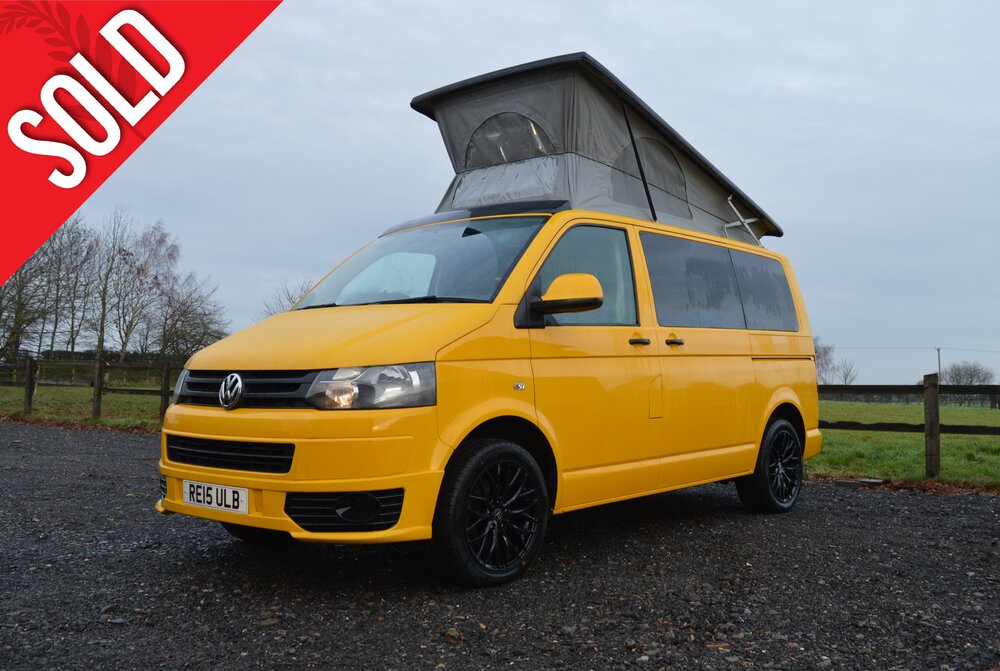 VW Campervan T5 Yellow 15 plate — Custom Campervans - Sale of VW Campervans
