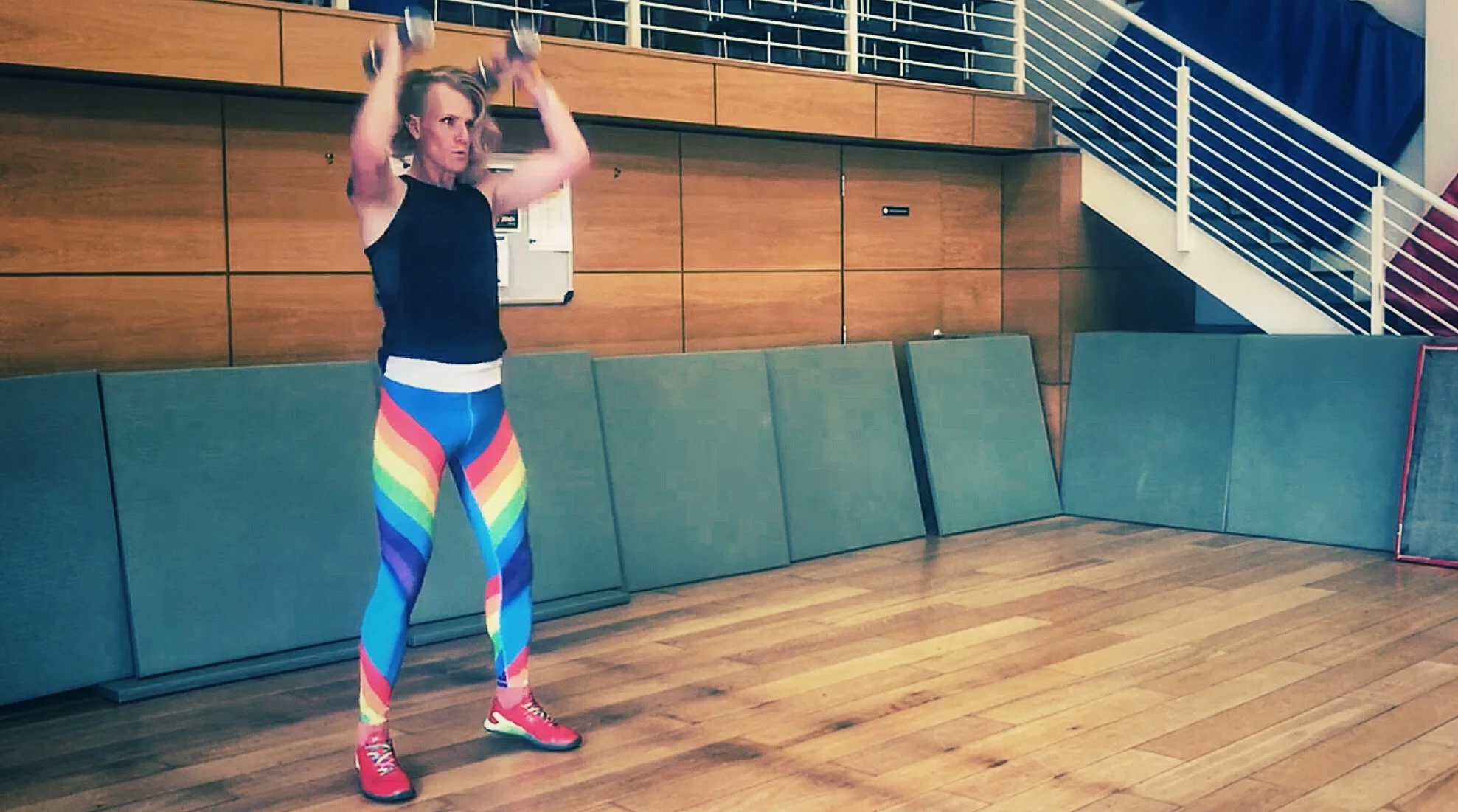 Double Dumbbell Thruster