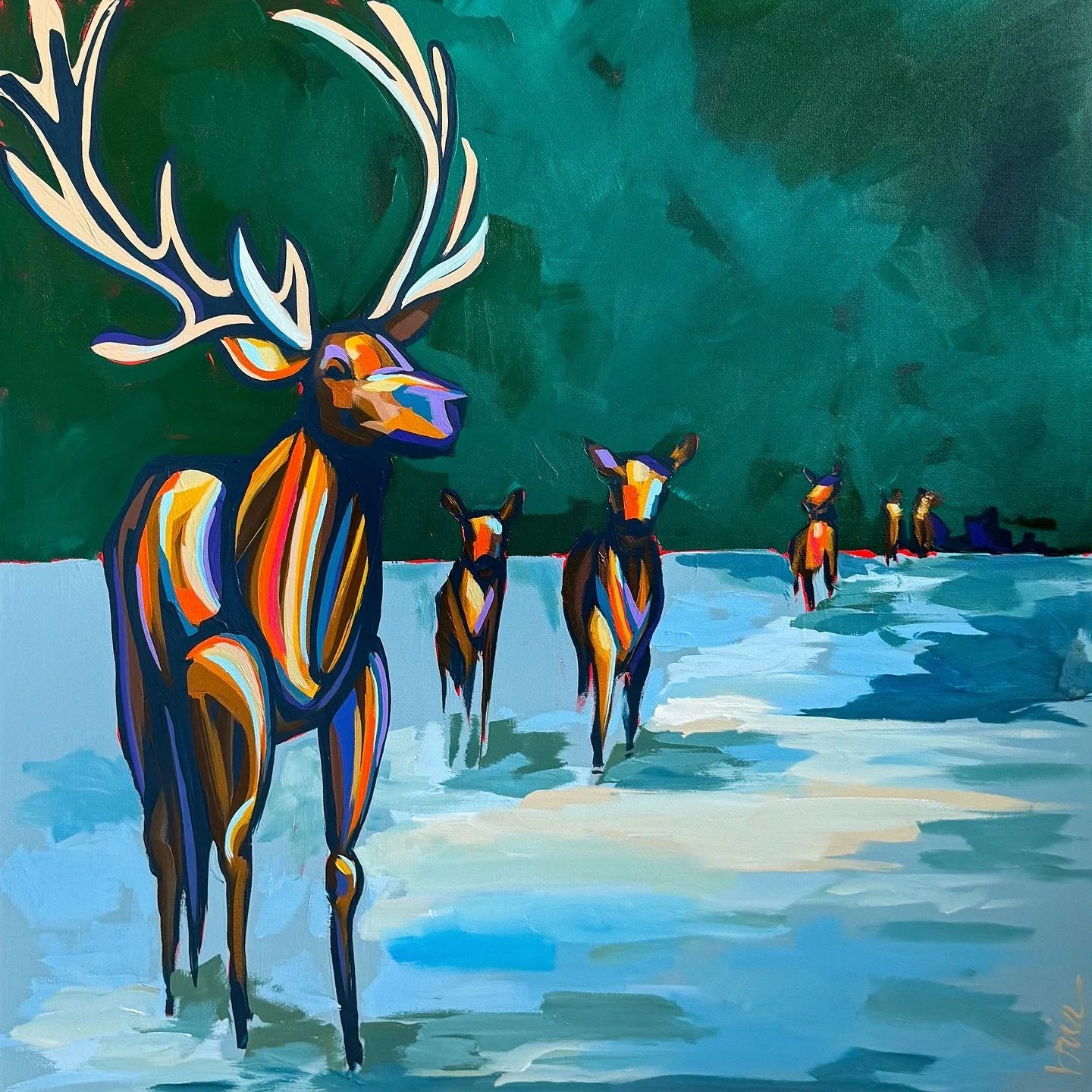 Popped a collection of new originals in the mail to @bellafinegoods this week! 🤩 Scroll to peeky peek.

You&rsquo;ll have to chat with them if you&rsquo;re hankering for the honest-to-goodness paint on the canvas situation, but prints are on my site
